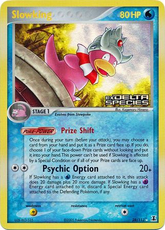 Slowking (28/113) (Stamped) [EX: Delta Species] | I Want That Stuff Brandon