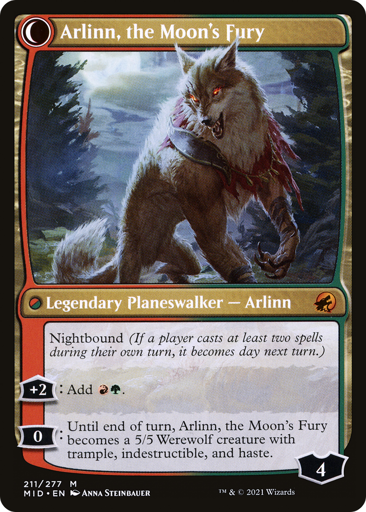 Arlinn, the Pack's Hope // Arlinn, the Moon's Fury [Secret Lair: From Cute to Brute] | I Want That Stuff Brandon