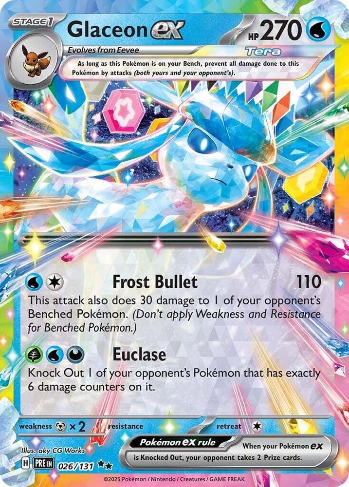 Glaceon ex (026/131) [Scarlet & Violet: Prismatic Evolutions] | I Want That Stuff Brandon