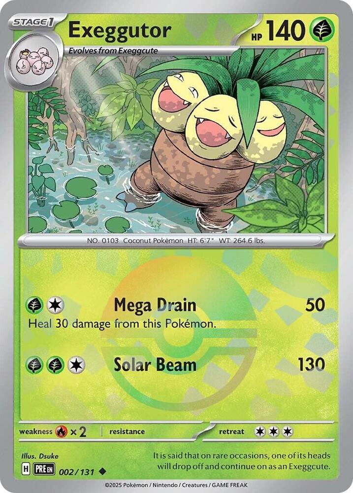 Exeggutor (002/131) (Poke Ball Pattern) [Scarlet & Violet: Prismatic Evolutions] | I Want That Stuff Brandon