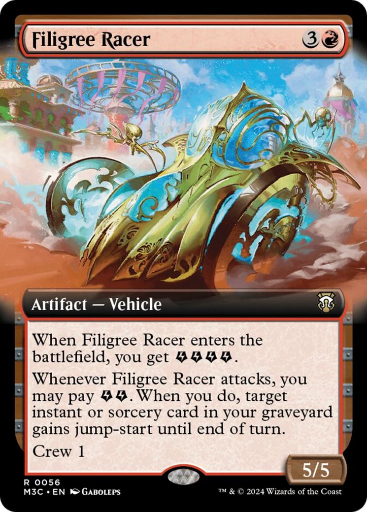 Filigree Racer (Extended Art) (Ripple Foil) [Modern Horizons 3 Commander] | I Want That Stuff Brandon