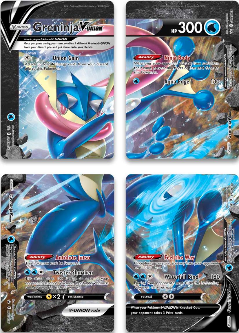 Greninja V-Union (Set of 4) [Sword & Shield: Black Star Promos] | I Want That Stuff Brandon