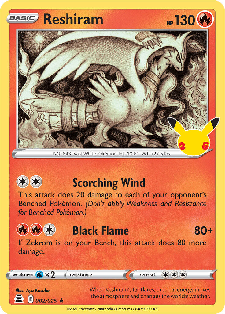 Reshiram (002/025) [Celebrations: 25th Anniversary] | I Want That Stuff Brandon