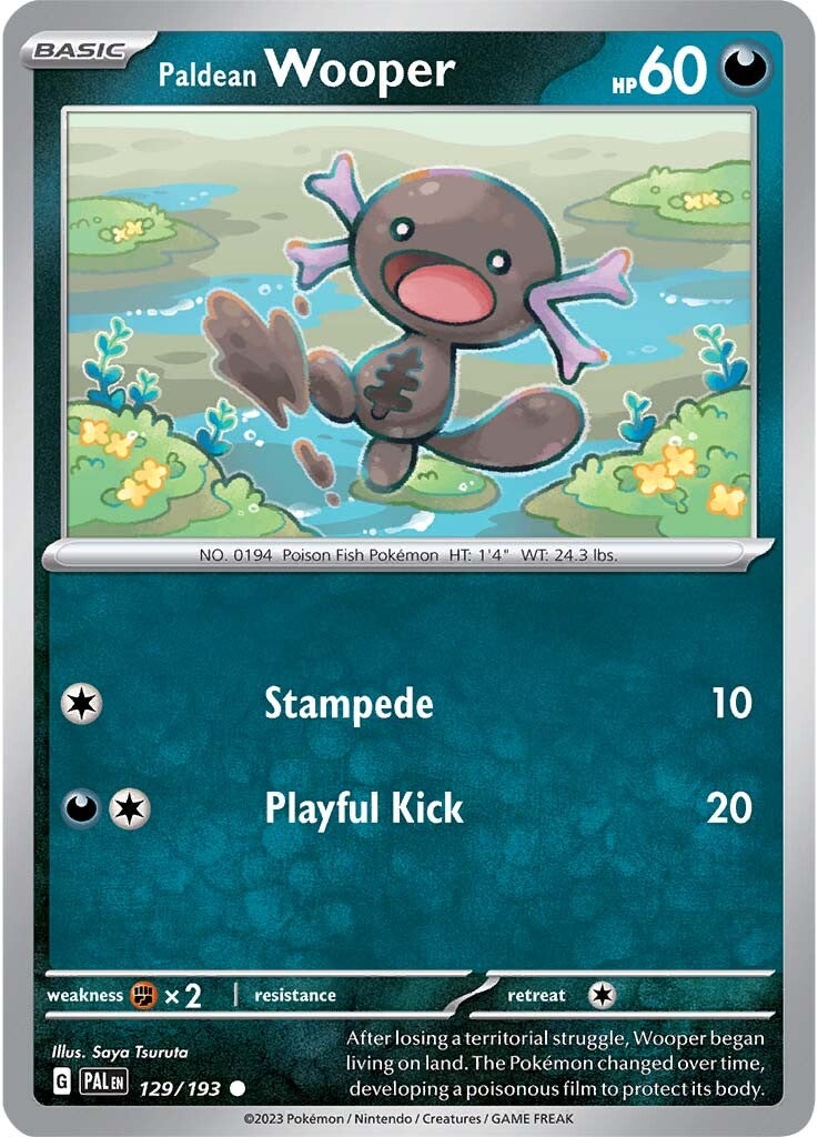 Paldean Wooper (129/193) [Scarlet & Violet: Paldea Evolved] | I Want That Stuff Brandon