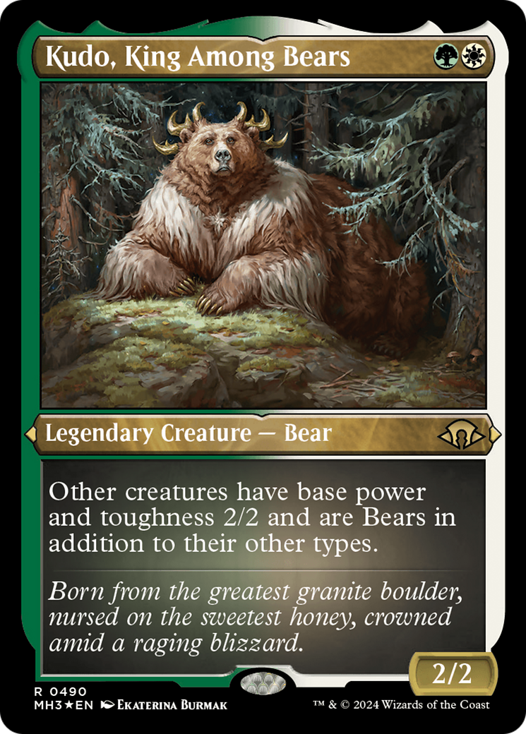 Kudo, King Among Bears (Foil Etched) [Modern Horizons 3] | I Want That Stuff Brandon