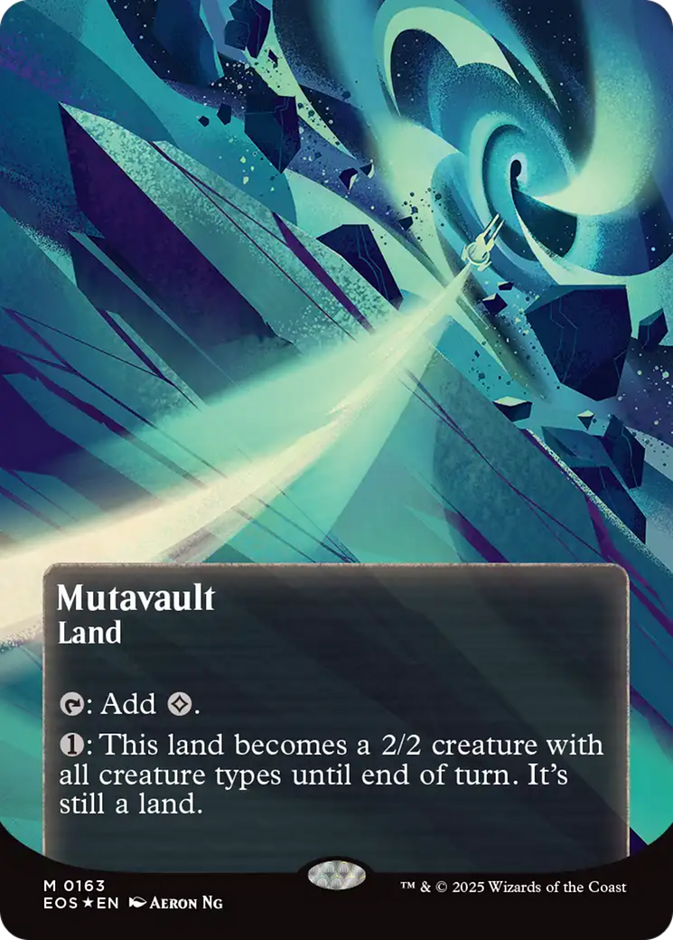 Mutavault (0163) (Borderless) (Galaxy Foil) [Edge of Eternities: Stellar Sights] | I Want That Stuff Brandon