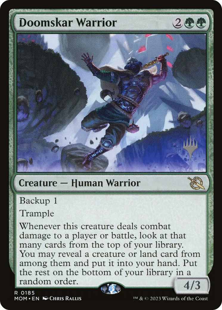 Doomskar Warrior (Promo Pack) [March of the Machine Promos] | I Want That Stuff Brandon