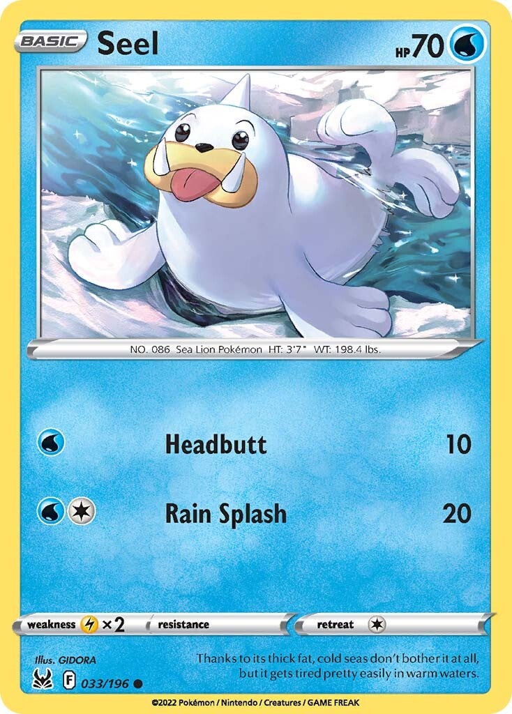Seel (033/196) [Sword & Shield: Lost Origin] | I Want That Stuff Brandon