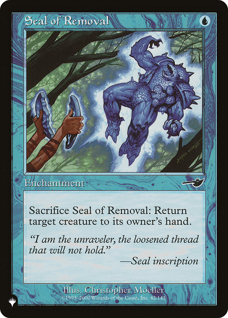 Seal of Removal [The List Reprints] | I Want That Stuff Brandon