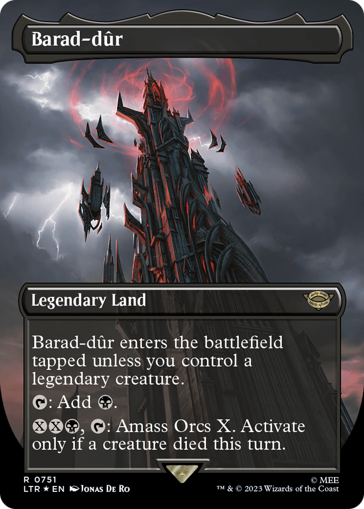 Barad-dur (0751) (Borderless) (Surge Foil) [The Lord of the Rings: Tales of Middle-Earth] | I Want That Stuff Brandon