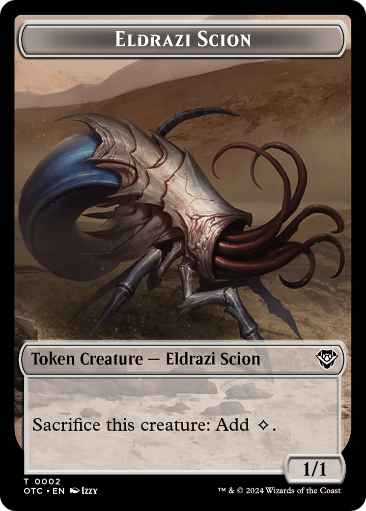 Eldrazi Scion // Manifest Double-Sided Token [Outlaws of Thunder Junction Commander Tokens] | I Want That Stuff Brandon