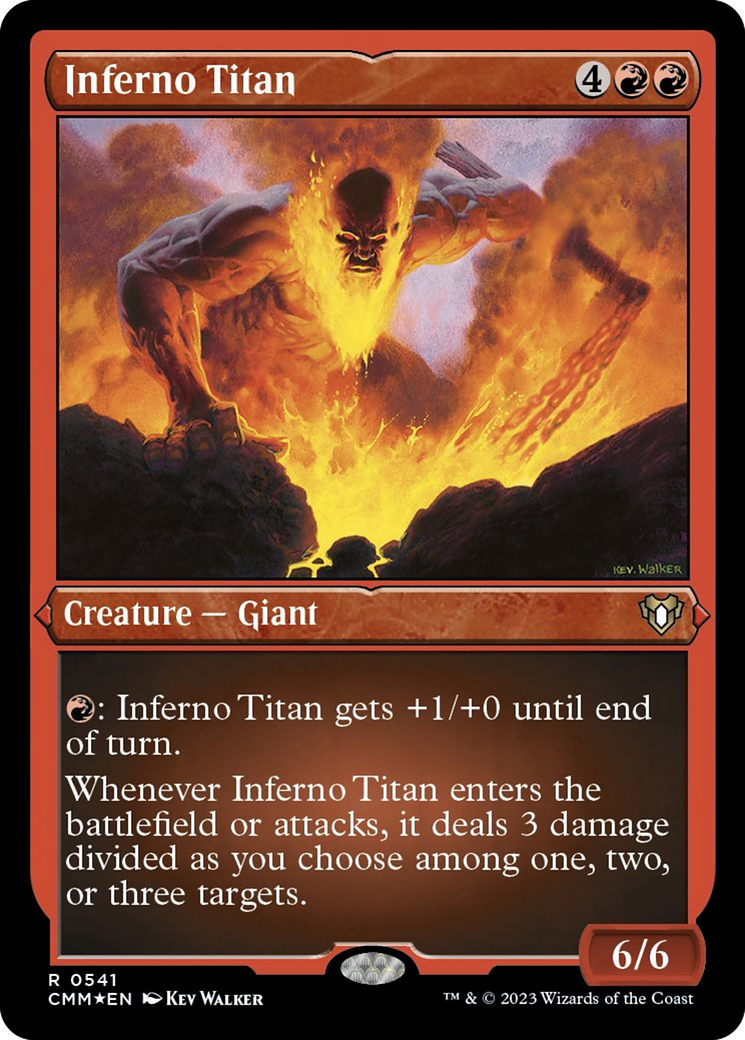 Inferno Titan (Foil Etched) [Commander Masters] | I Want That Stuff Brandon