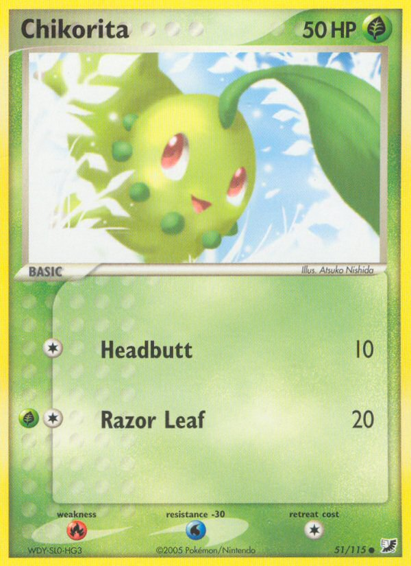 Chikorita (51/115) [EX: Unseen Forces] | I Want That Stuff Brandon