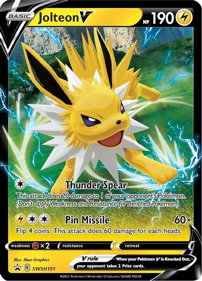 Jolteon V (SWSH151) [Sword & Shield: Black Star Promos] | I Want That Stuff Brandon