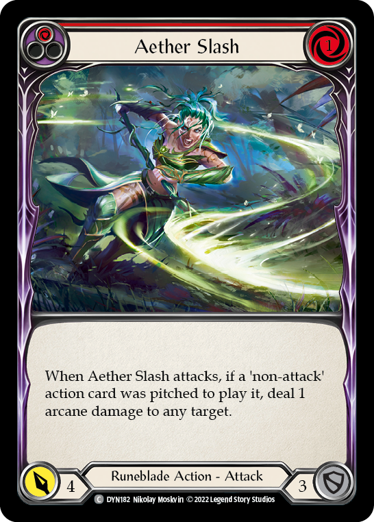 Aether Slash (Red) [DYN182] (Dynasty)  Rainbow Foil | I Want That Stuff Brandon