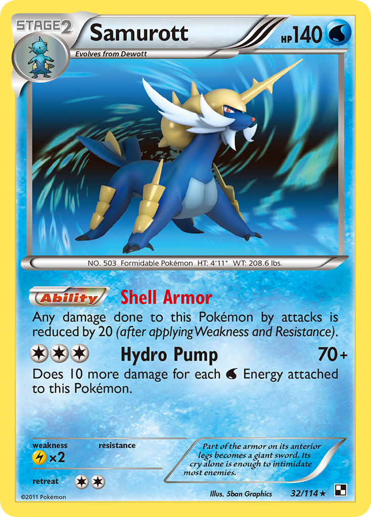 Samurott (32/114) [Black & White: Base Set] | I Want That Stuff Brandon