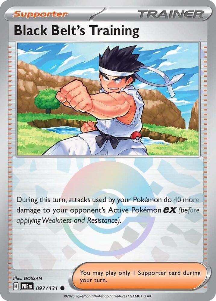 Black Belt's Training (097/131) (Poke Ball Pattern) [Scarlet & Violet: Prismatic Evolutions] | I Want That Stuff Brandon