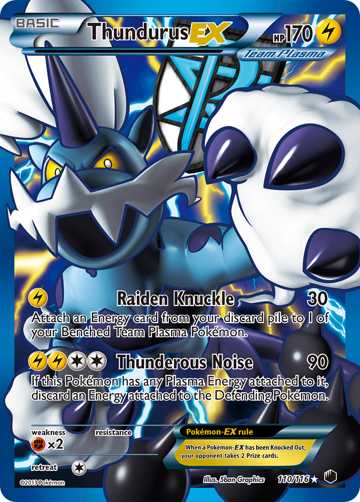 Thundurus EX (110/116) [Black & White: Plasma Freeze] | I Want That Stuff Brandon