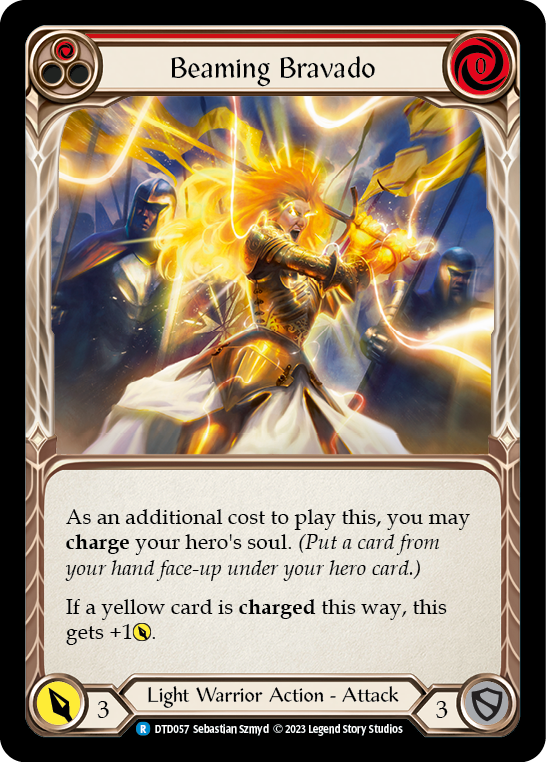 Beaming Bravado (Red) [DTD057] (Dusk Till Dawn)  Rainbow Foil | I Want That Stuff Brandon