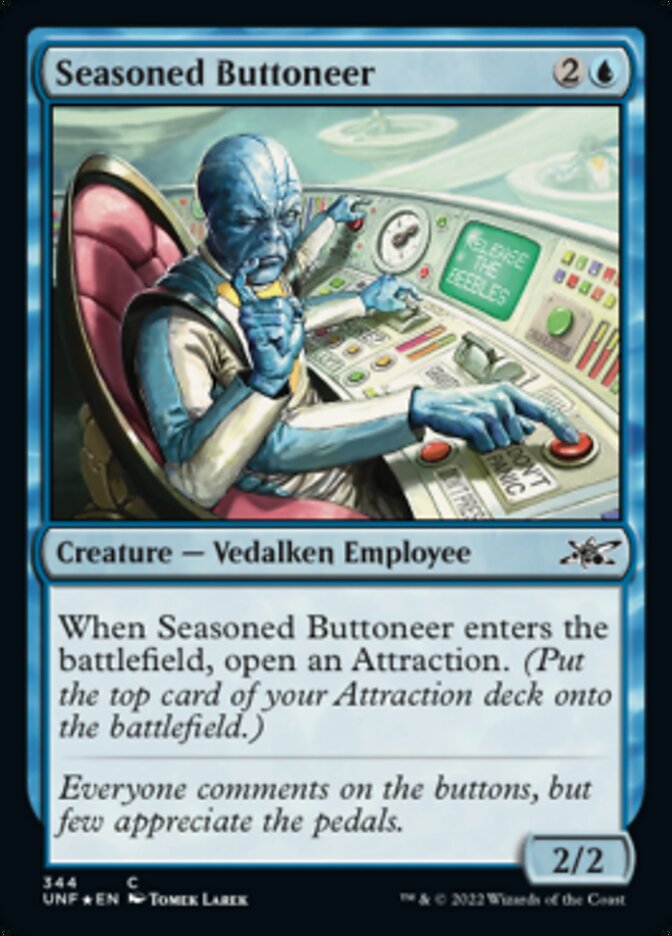 Seasoned Buttoneer (Galaxy Foil) [Unfinity] | I Want That Stuff Brandon