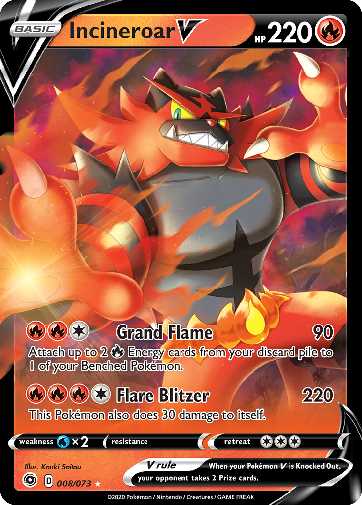 Incineroar V (008/073) [Sword & Shield: Champion's Path] | I Want That Stuff Brandon