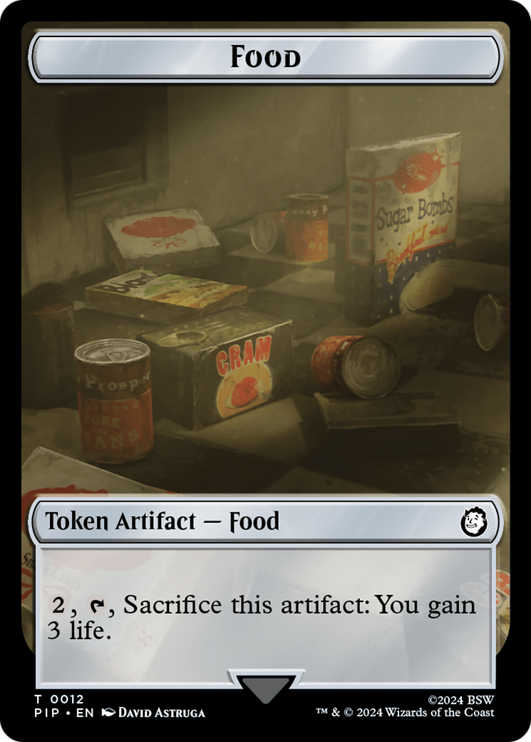 Warrior // Food (0012) Double-Sided Token [Fallout Tokens] | I Want That Stuff Brandon