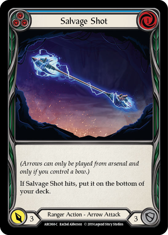 Salvage Shot (Blue) [ARC068-C] (Arcane Rising)  1st Edition Rainbow Foil | I Want That Stuff Brandon