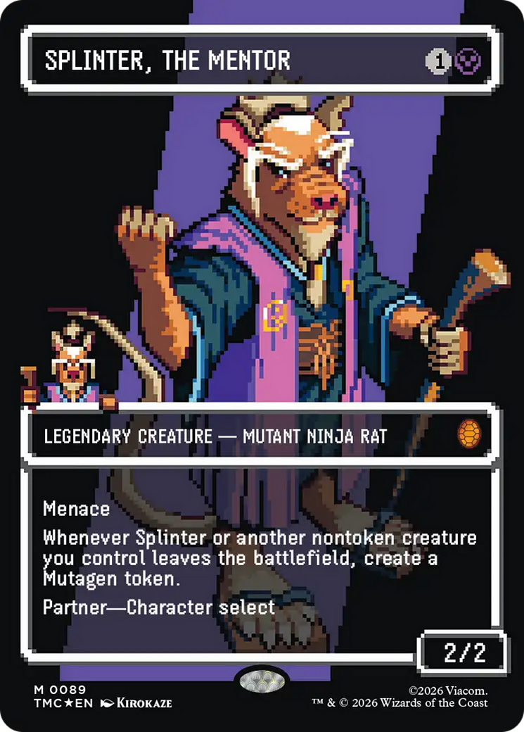 Splinter, the Mentor (0089) (Borderless) (Surge Foil) [Teenage Mutant Ninja Turtles Commander] | I Want That Stuff Brandon