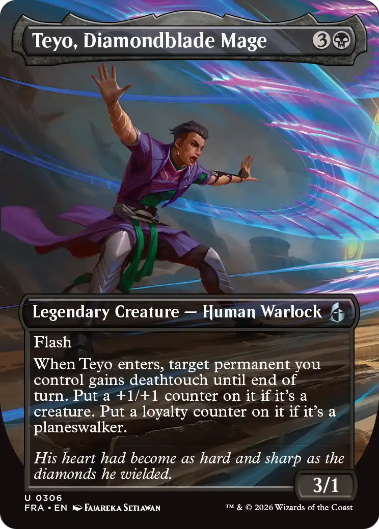 Teyo, Diamondblade Mage (Borderless) [Reality Fracture] | I Want That Stuff Brandon