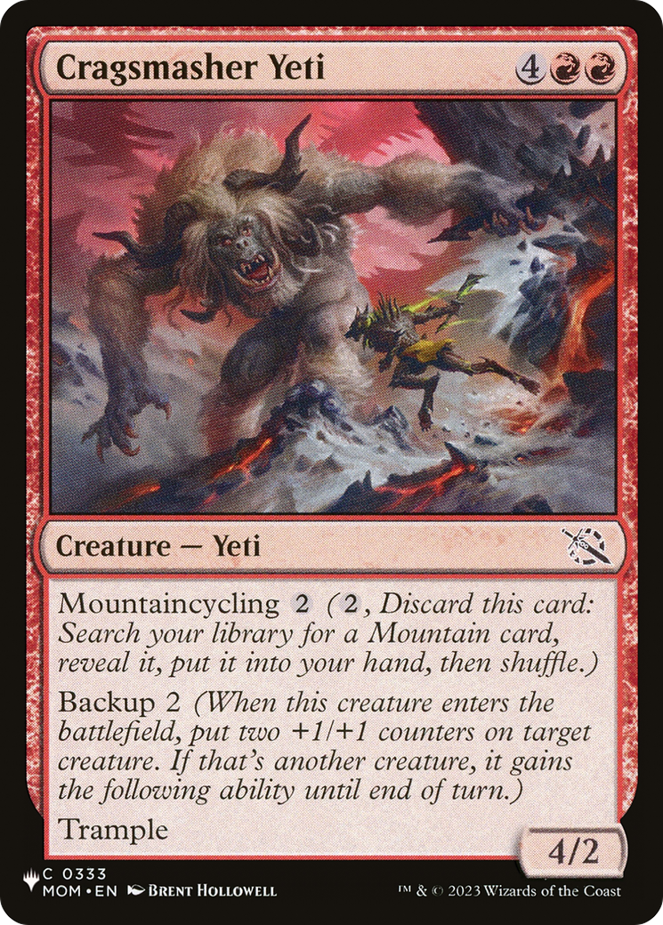 Cragsmasher Yeti [The List Reprints] | I Want That Stuff Brandon