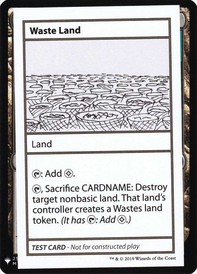 Waste Land [Mystery Booster Playtest Cards] | I Want That Stuff Brandon