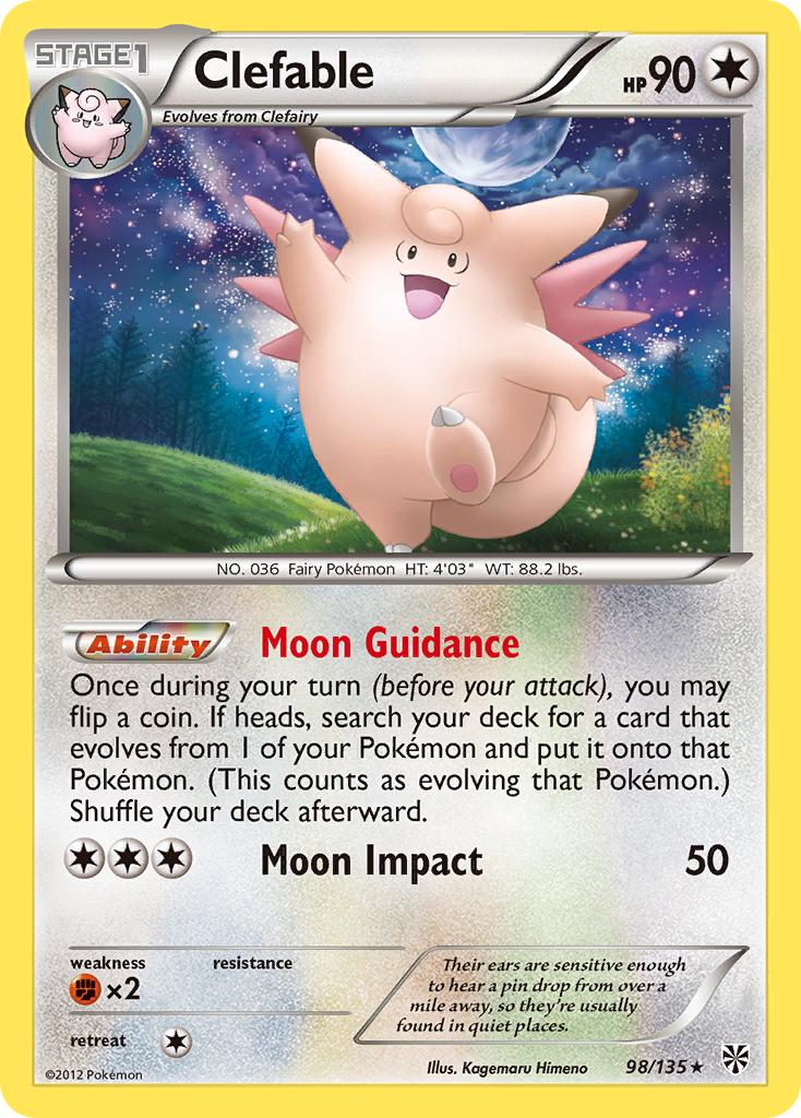 Clefable (98/135) [Black & White: Plasma Storm] | I Want That Stuff Brandon