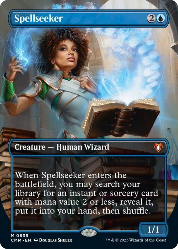 Spellseeker (Borderless Alternate Art) [Commander Masters] | I Want That Stuff Brandon