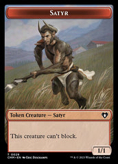 Spirit (0010) // Satyr Double-Sided Token [Commander Masters Tokens] | I Want That Stuff Brandon