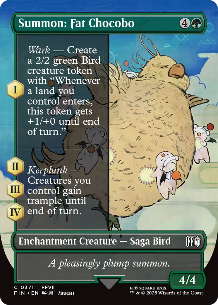 Summon: Fat Chocobo (Borderless) [FINAL FANTASY] | I Want That Stuff Brandon