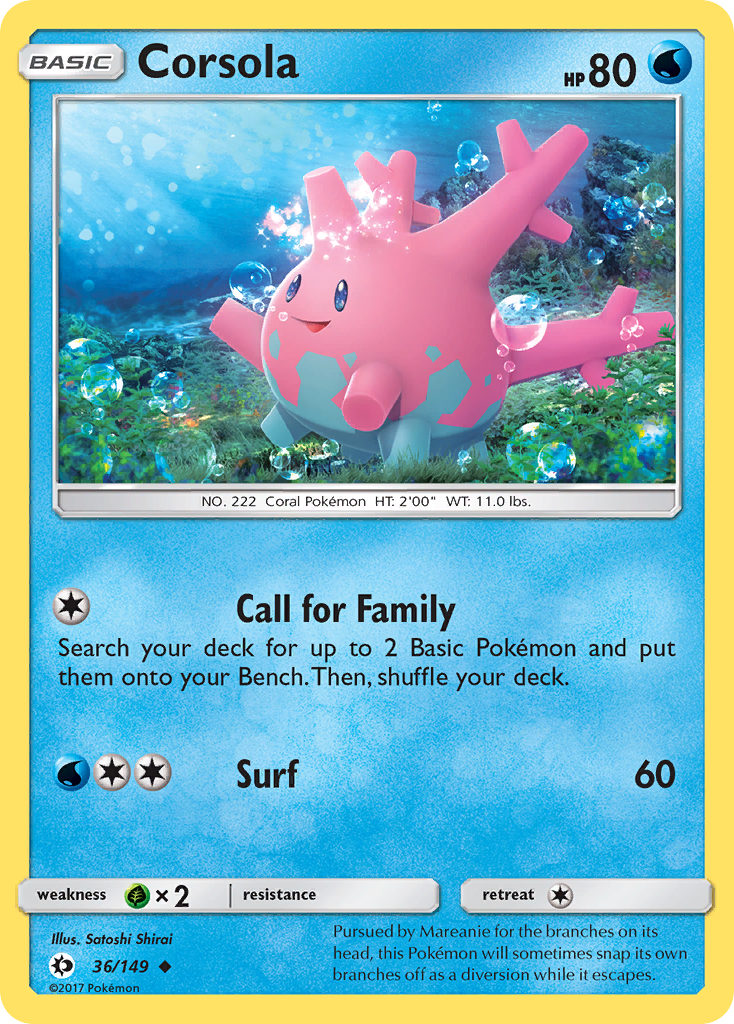 Corsola (36/149) [Sun & Moon: Base Set] | I Want That Stuff Brandon