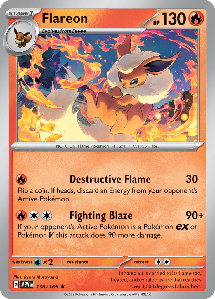 Flareon (136/165) [Scarlet & Violet 151] | I Want That Stuff Brandon