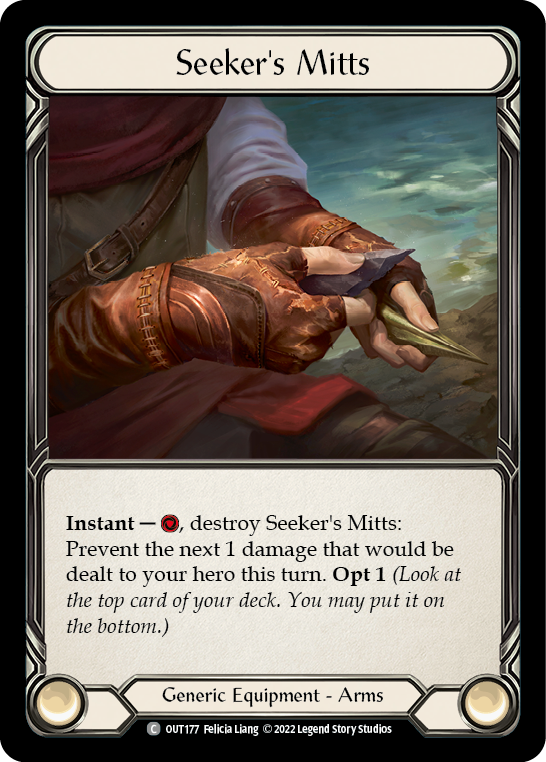 Seeker's Mitts [OUT177] (Outsiders)  Rainbow Foil | I Want That Stuff Brandon