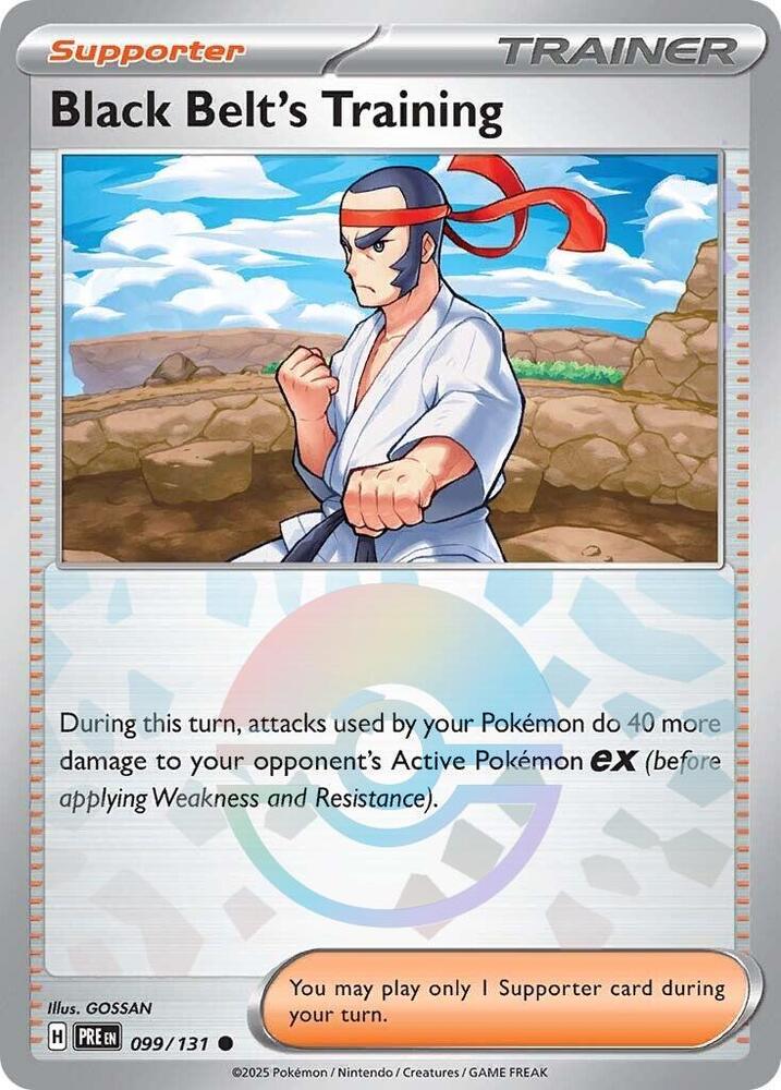 Black Belt's Training (099/131) (Poke Ball Pattern) [Scarlet & Violet: Prismatic Evolutions] | I Want That Stuff Brandon