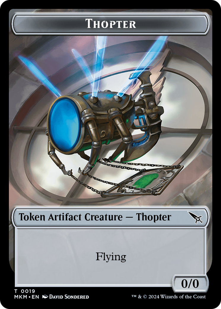Detective // Thopter (0019) Double-Sided Token [Murders at Karlov Manor Tokens] | I Want That Stuff Brandon