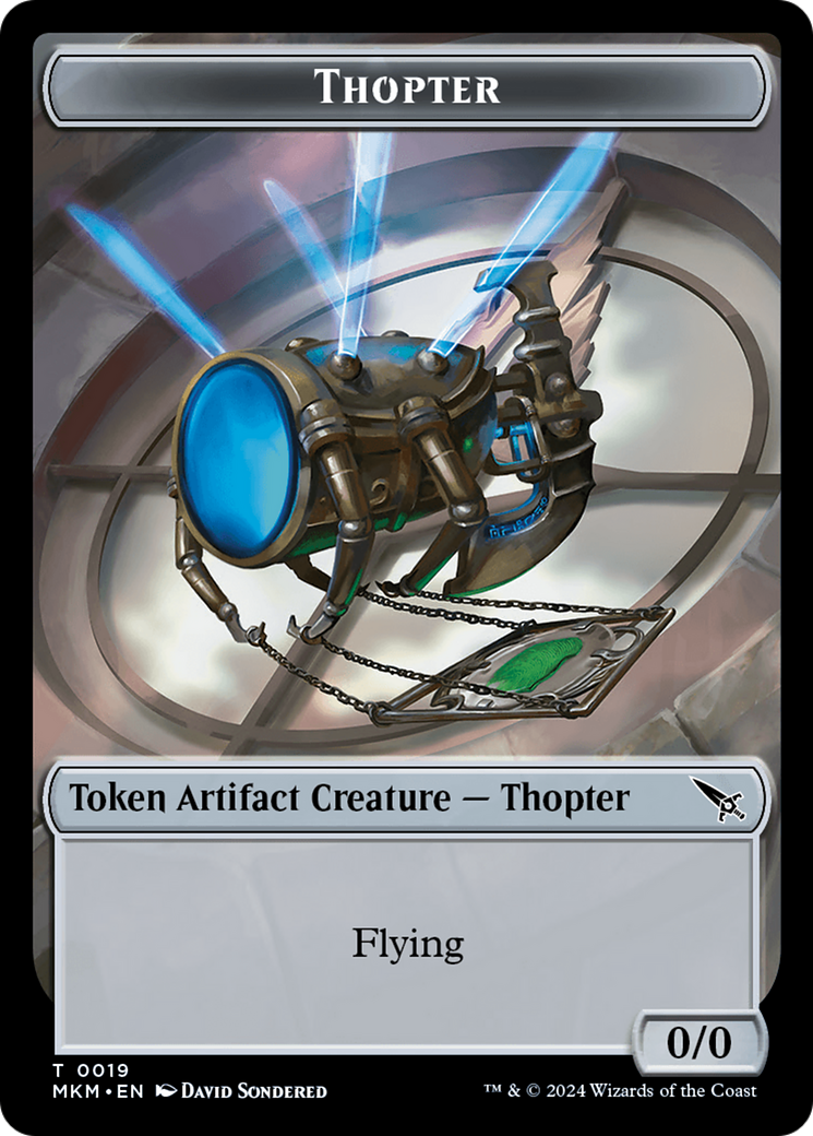 Thopter (0020) // Thopter (0019) Double-Sided Token [Murders at Karlov Manor Tokens] | I Want That Stuff Brandon