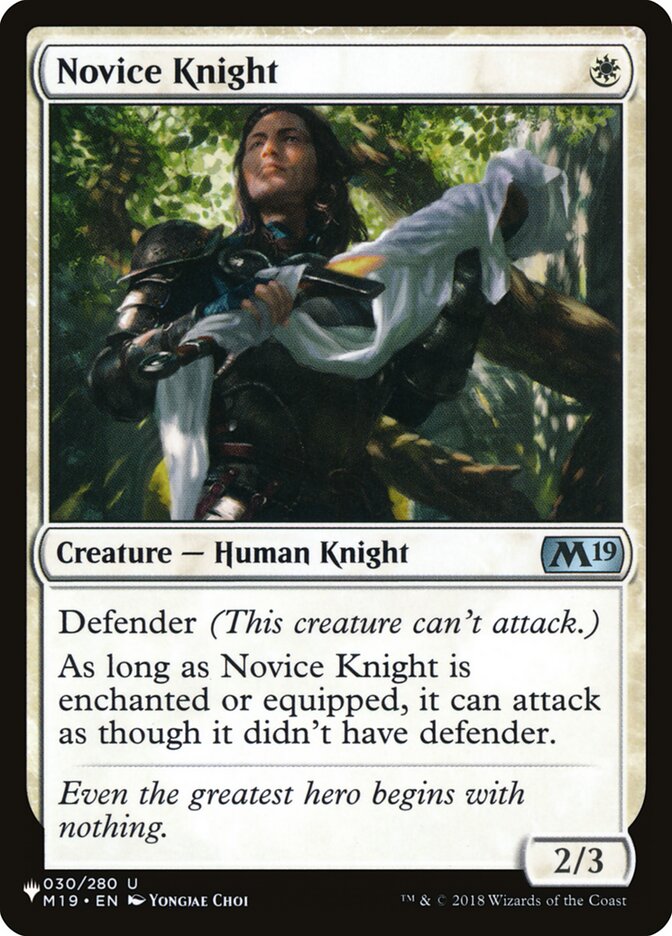 Novice Knight [The List] | I Want That Stuff Brandon