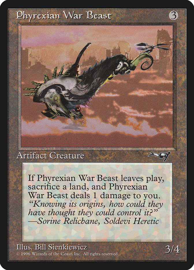 Phyrexian War Beast (Signature on Left) [Alliances] | I Want That Stuff Brandon