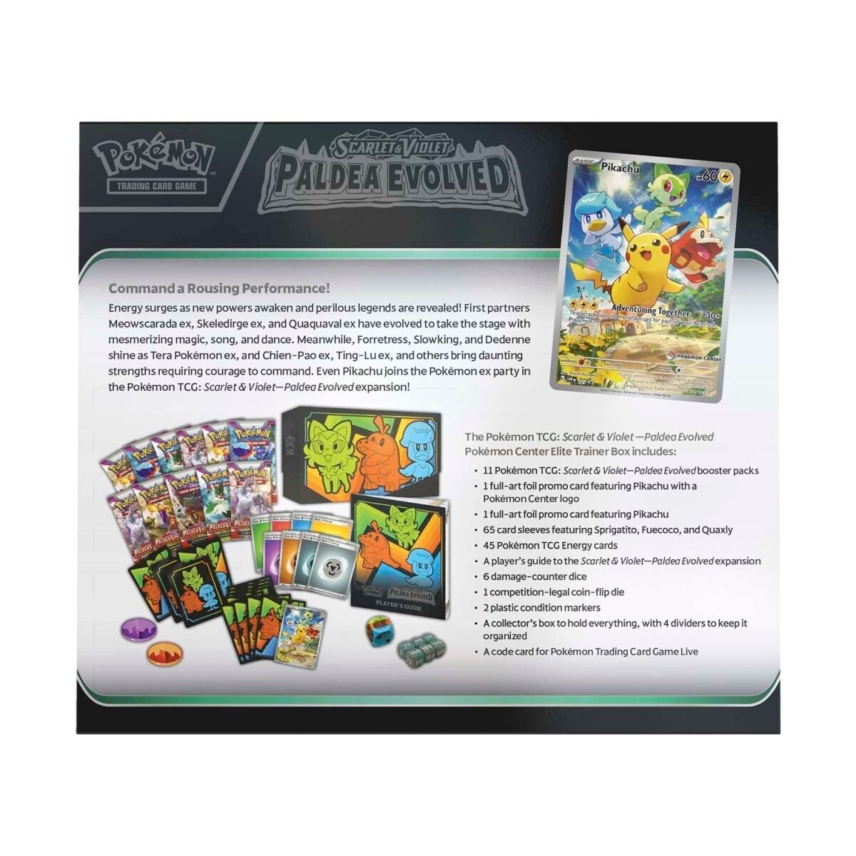 Scarlet & Violet: Paldea Evolved - Elite Trainer Box (Pokemon Center Exclusive) | I Want That Stuff Brandon