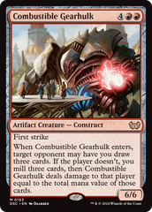 Combustible Gearhulk [Duskmourn: House of Horror Commander] | I Want That Stuff Brandon