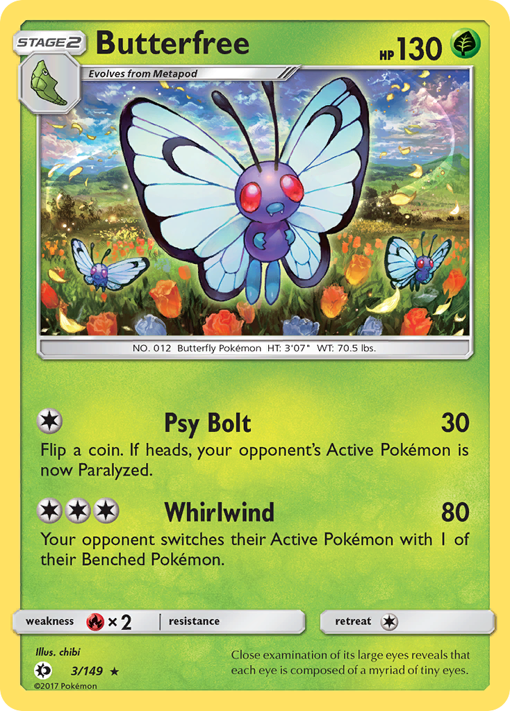 Butterfree (3/149) [Sun & Moon: Base Set] | I Want That Stuff Brandon