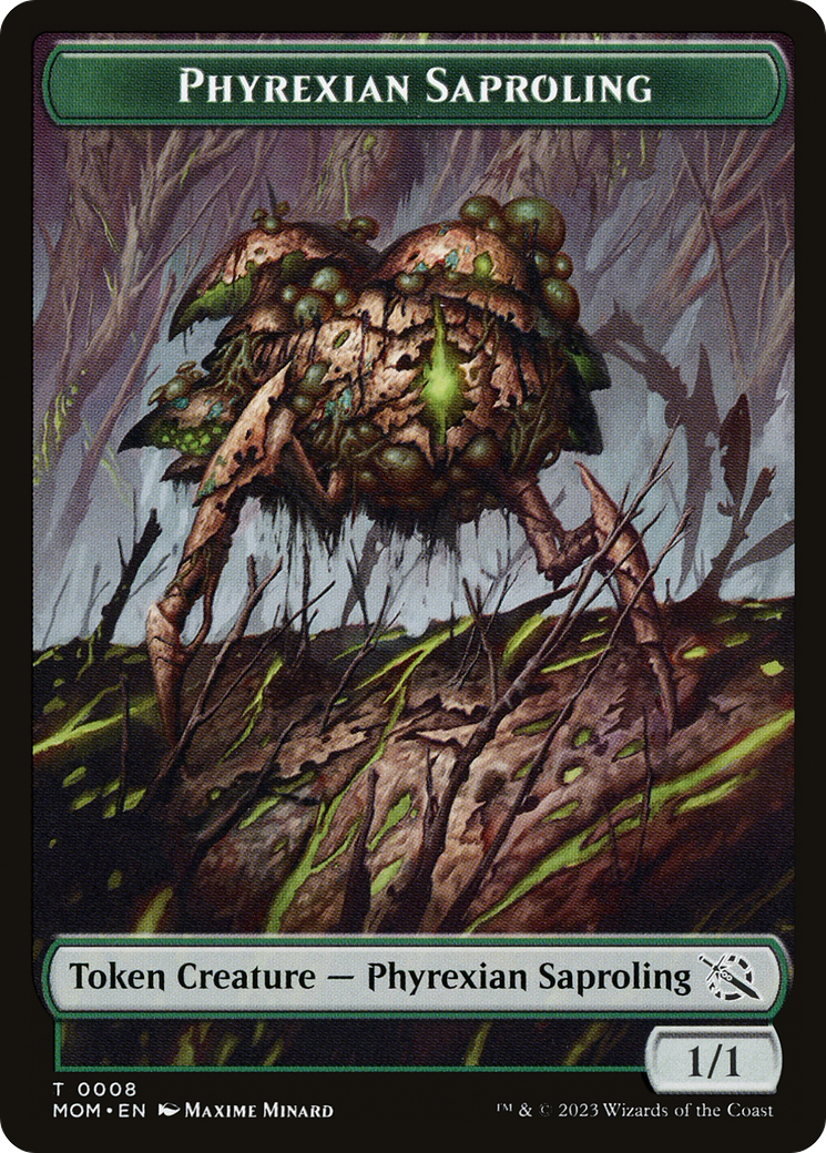 Treasure (20) // Phyrexian Saproling Double-Sided Token [March of the Machine Tokens] | I Want That Stuff Brandon