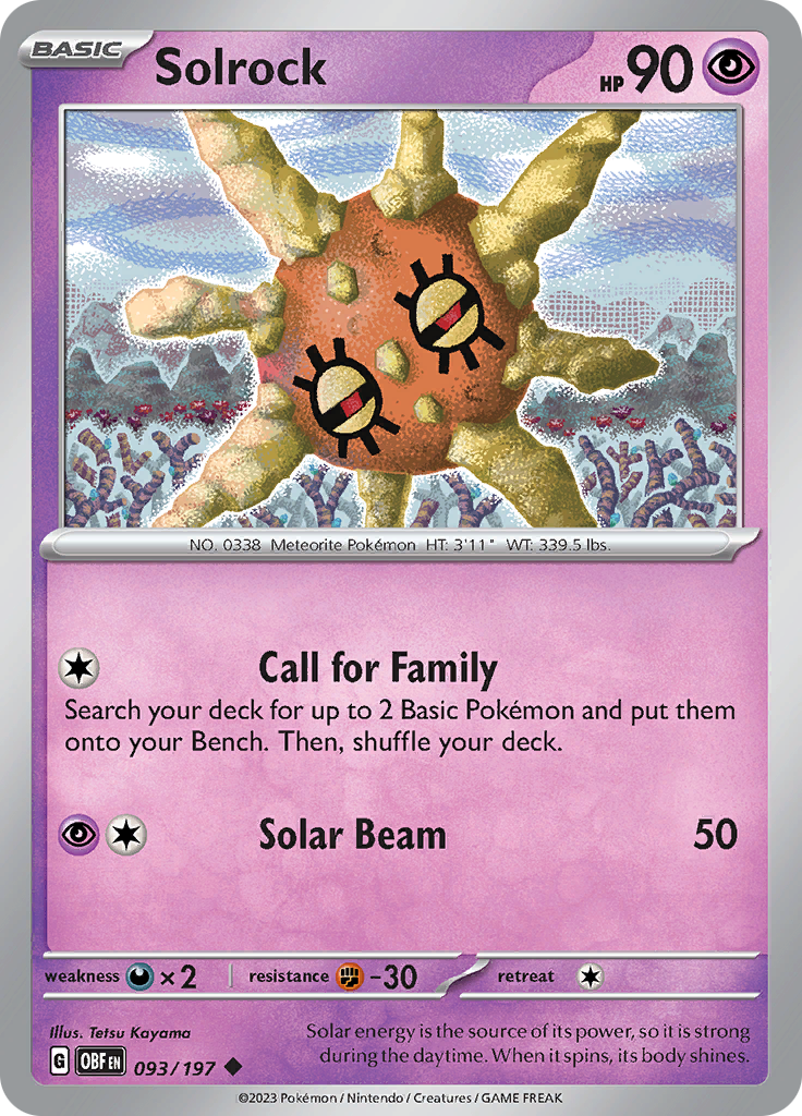 Solrock (093/197) [Scarlet & Violet: Obsidian Flames] | I Want That Stuff Brandon