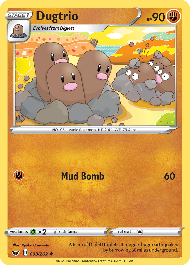 Dugtrio (093/202) [Sword & Shield: Base Set] | I Want That Stuff Brandon