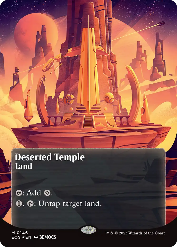 Deserted Temple (0146) (Borderless) (Galaxy Foil) [Edge of Eternities: Stellar Sights] | I Want That Stuff Brandon